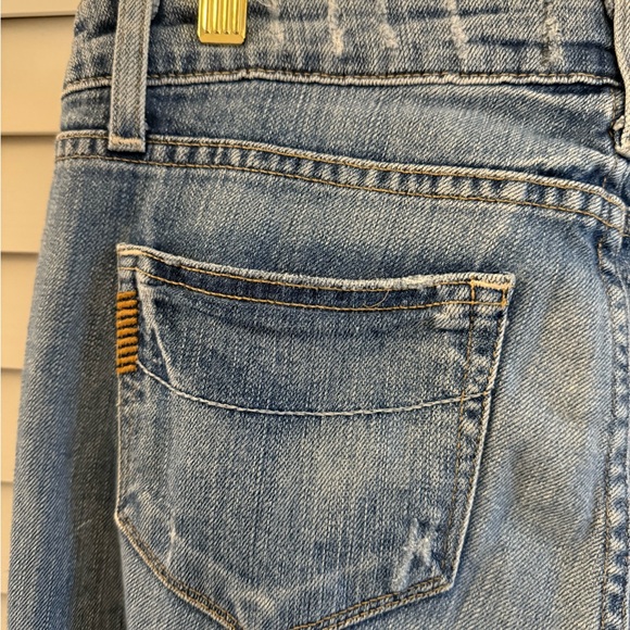 PAIGE Women's Kylie Crop Lightly Distressed Blue Ankle Jeans Size 28 - Picture 6 of 9